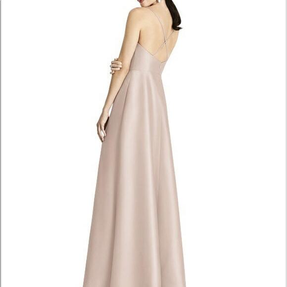 Alfred Sung Full Skirt Maxi Dress Spaghetti Strap Size 0 - Picture 2 of 4